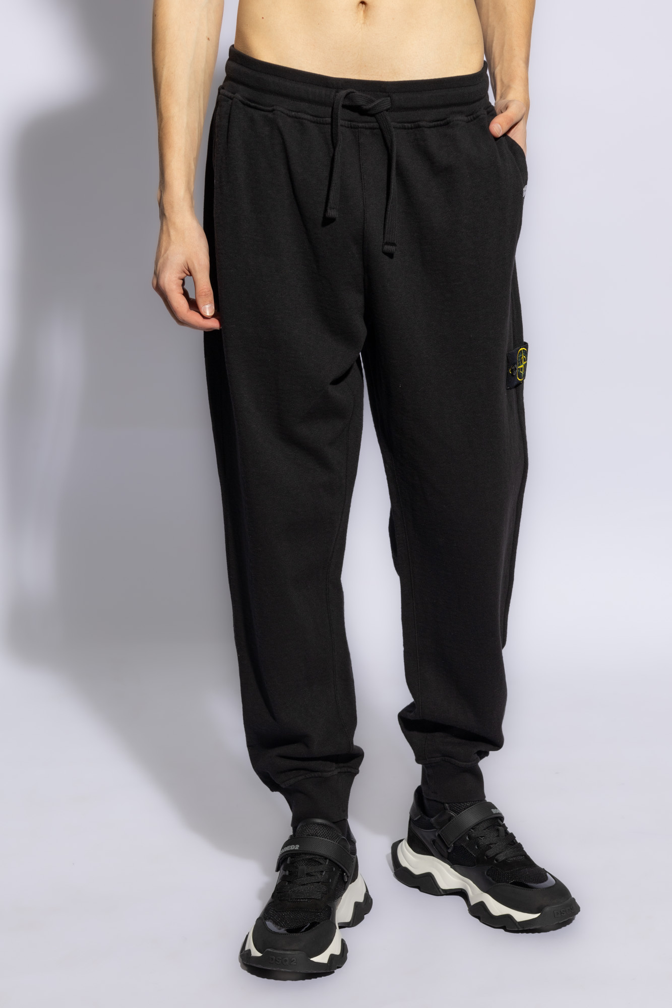 Stone island sweatpants schwarz sale